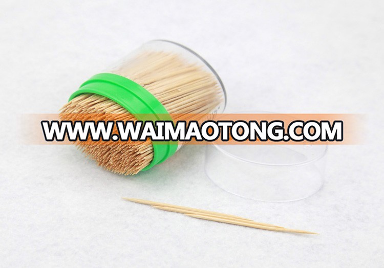 High quality in bottle bamboo toothpick, Hot sale double sharp bamboo toothpick